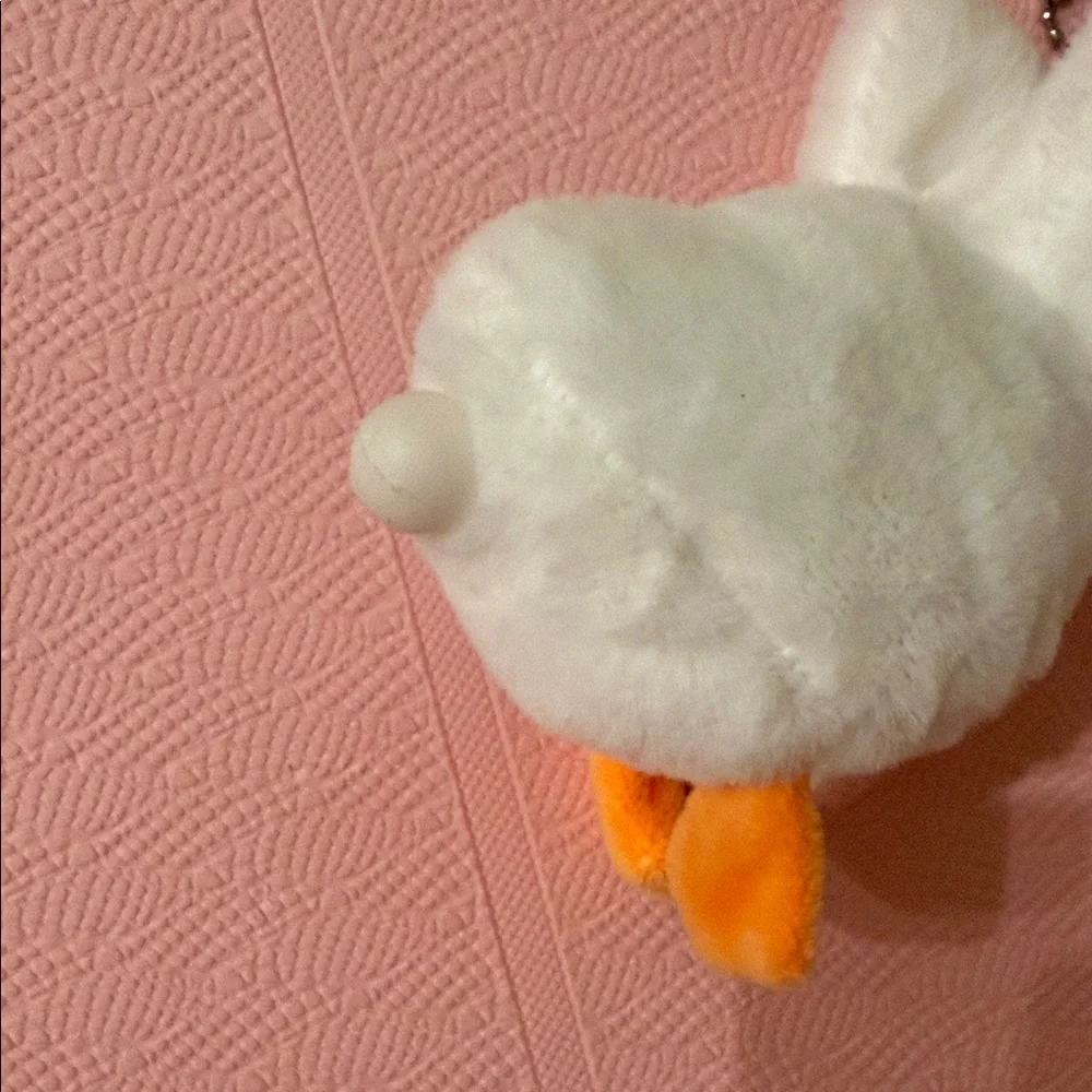 Plush Duck Bird with Egg key chain